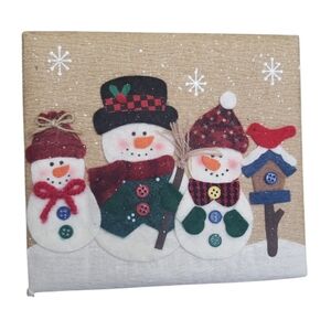 Festive Snowman Holiday Box Christmas Handcrafted-Gift Box.